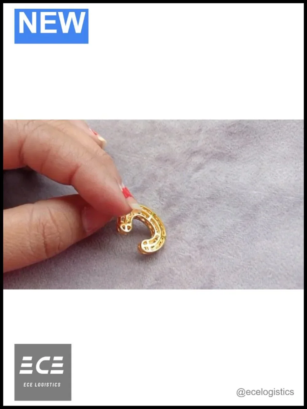 1.50ct Baguette Simulated Diamond Letter C Mini Pendant Initial Charm 14K Gold